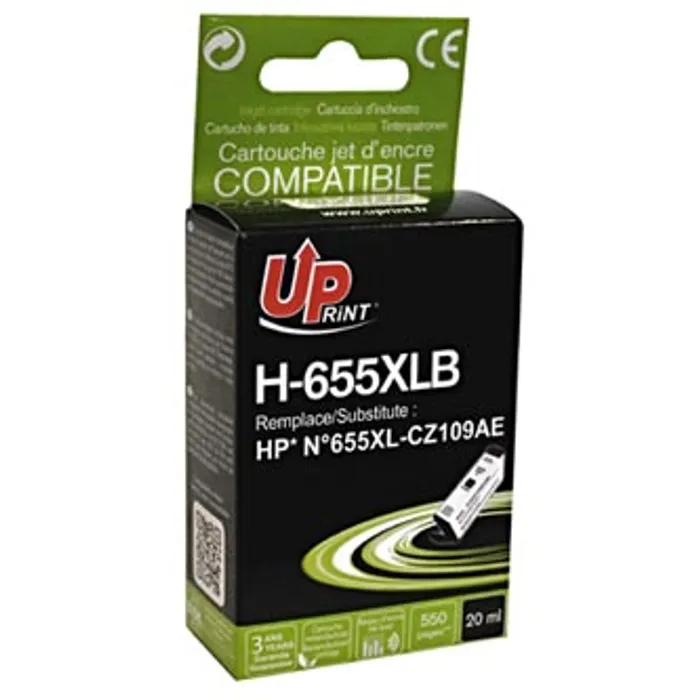 Termék főképe UPrint kompatibilní ink s CZ109AE, HP 655, black, 550str., 20ml, H-655XLB, pro HP Deskjet