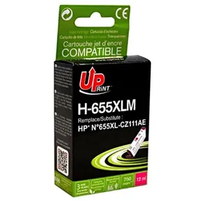 UPrint kompatibilis tinta, CZ111AE, HP 655, bíbor, 750 oldal, 12 ml, H-655XLM, HP Deskj-hez