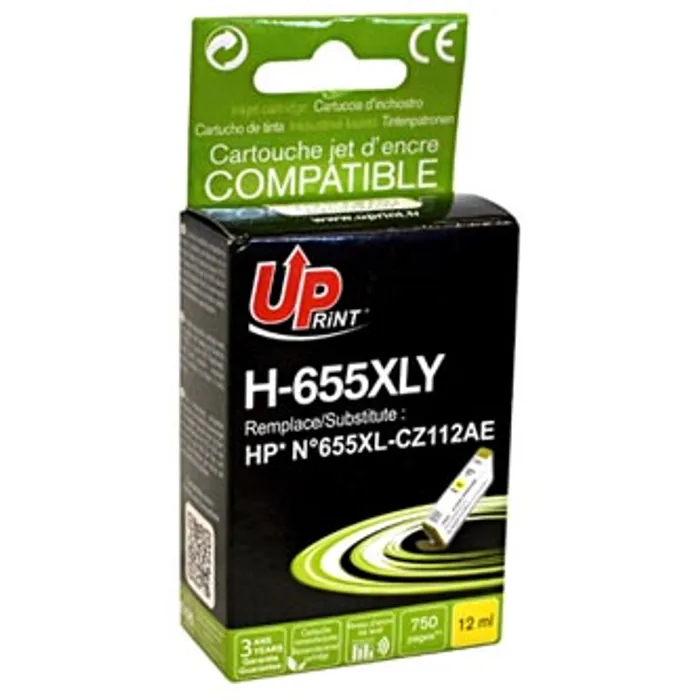 Termék főképe UPrint kompatibilní ink s CZ112AE, HP 655, yellow, 750str., 12ml, H-655XLY, pro HP Deskje