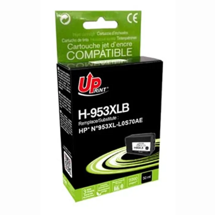 Termék főképe UPrint kompatibilní ink s L0S70AE, HP 953XL, black, 2200str., 50ml, H-953XLB, high capaci