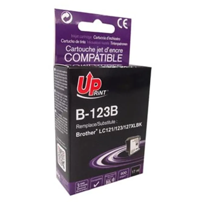 Termék főképe UPrint kompatibilní ink s LC-123BK, black, 600str., 17ml, B-123B, pro Brother MFC-J4510 D