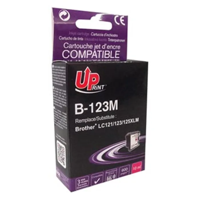 Termék főképe UPrint kompatibilní ink s LC-123M, magenta, 600str., 10ml, B-123M, pro Brother MFC-J4510