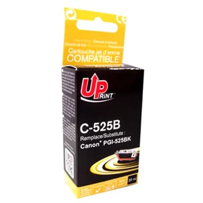 Termék főképe UPrint kompatibilní ink s PGI525PGBK, black, 20ml, C-525B, s čipem, pro Canon Pixma MG51