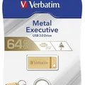 Következő termékkép USB flash meghajtó Exclusive Metal, 64 GB, USB 3.0, VERBATIM arany