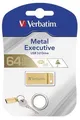 USB flash meghajtó Exclusive Metal, 64 GB, USB 3.0, VERBATIM arany