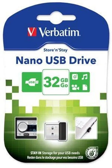 Termék főképe USB flash disk "Nano", 32GB, USB 2.0, 10/3MB/sec, VERBATIM
