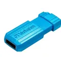 Következő termékkép PinStripe USB flash meghajtó, karibik kék, 32 GB, USB 2.0, 10/4 MB/másodperc, VERBATIM