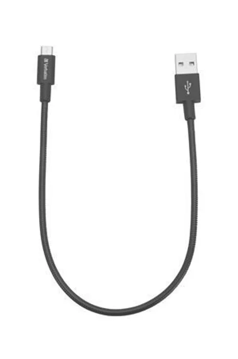 Termék főképe USB kabel, černá, micro USB, 30 cm, VERBATIM