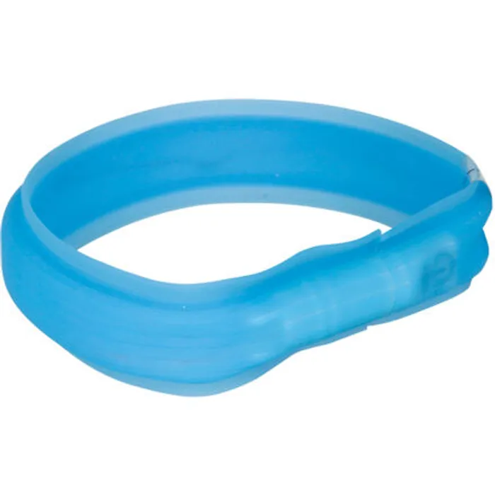 Termék főképe USB svítící obojek PLOCHÝ, modrý L-XL: 70 cm/30 mm