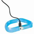 USB világító gallér FLAT, kék M-L: 50 cm/30 mm