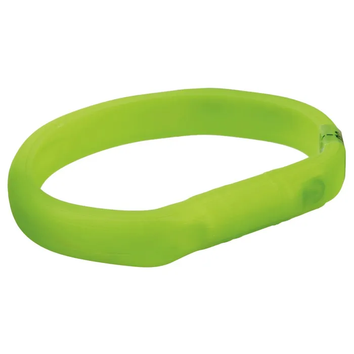 Termék főképe USB svítící obojek PLOCHÝ, zelený M-L: 50 cm/18 mm