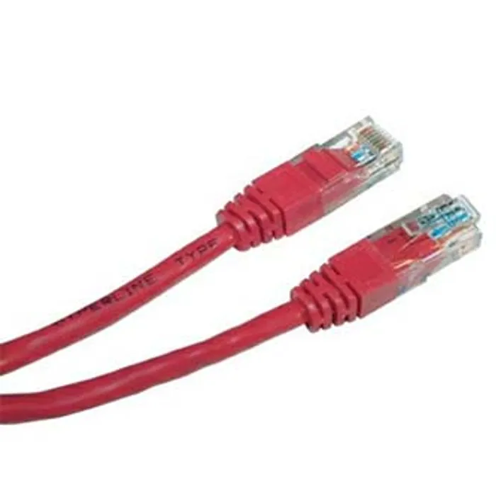 Termék főképe UTP patchcord, Cat.5e, RJ45 M-0.25m, nestíněný, červený, economy