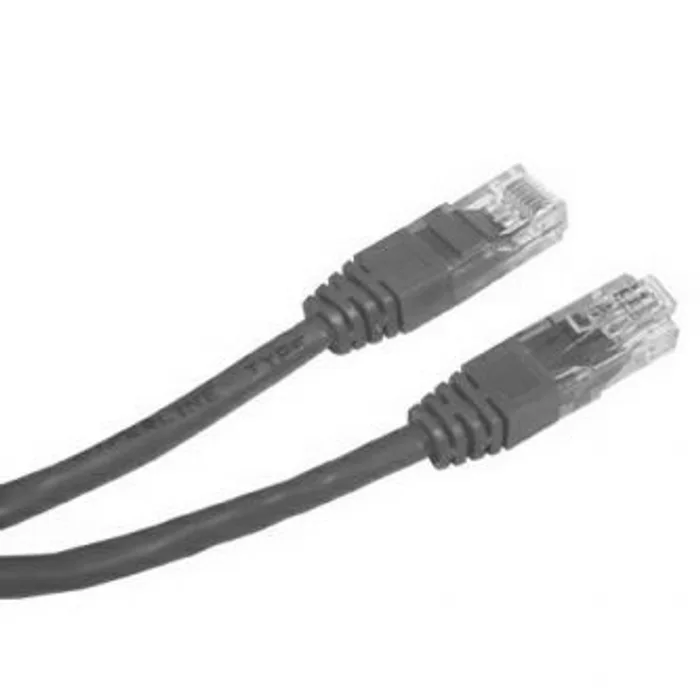 Termék főképe UTP patchcord, Cat.5e, RJ45 M-0.5m, nestíněný, černý, Logo, LOGO bag