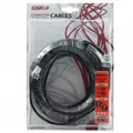 UTP patchcord, Cat.5e, RJ45 M-15m, árnyékolatlan, keresztezett, szürke, 2 PC csatlakoztatásához, logó, blis