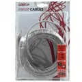 UTP patchcord, Cat.5e, RJ45 M-15m, árnyékolatlan, szürke, logó, buborékfólia