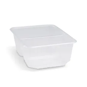Szögletes doboz (PP) 2-részes átlátszó 186 x 133 mm 1000ml [50 db]