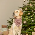 Vánoční hebký šátek, plyš, starorůžová55 cm