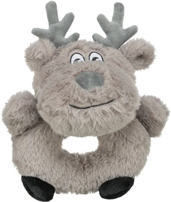 Termék főképe Vánoční sob-kroužek, bez zvuku, 24 cm, plyš, šedá