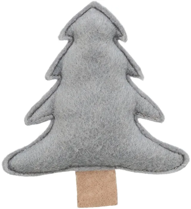 Termék főképe Vánoční stromek s catnipem, 10.5 cm, filc, šedá
