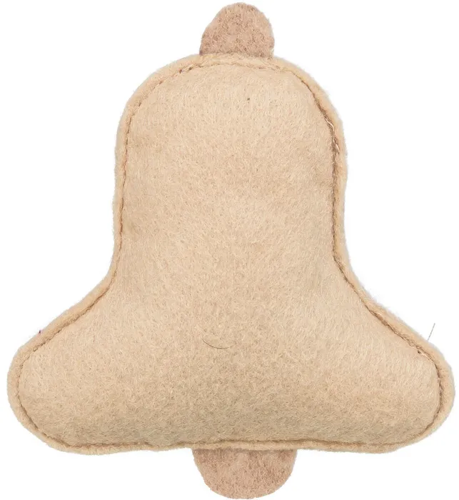 Termék főképe Vánoční zvoneček s catnipem, 9.5 cm, filc, béžová