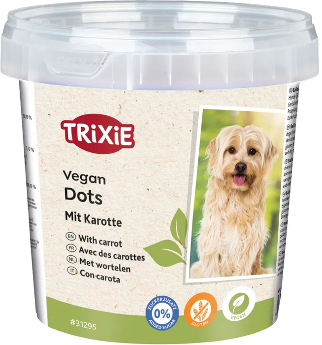 Termék főképe Vegan Dots, měkké mini válečky s mrkví, 200 g