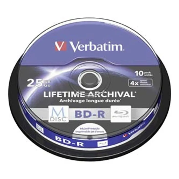 Termék főképe Verbatim BD-R, 25GB, cake box, 43825, 4X, 10-pack, pro archivaci dat