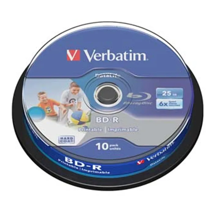Termék főképe Verbatim BD-R SL, Hard Coat protective layer, 25GB, Pack Spindle, 43804, 6x, 10-pack, pro