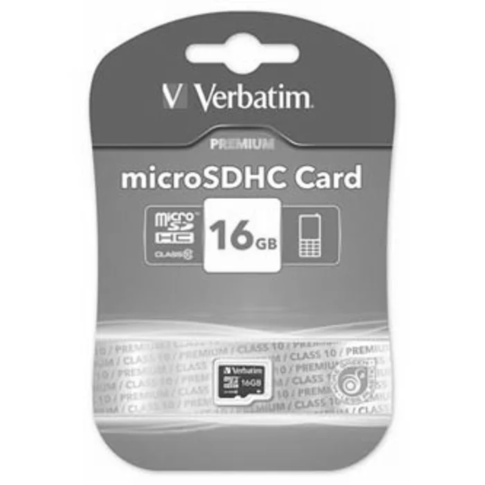 Termék főképe Verbatim Micro Secure Digital Card, 16GB, micro SDHC, 44010, UHS-I U1 (Class 10), bez ada