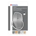 Verbatim Mouse Deluxe, 1600DPI, 2,4 [GHz], optikai, 8tl., 1 kerék, vezeték nélküli, szürke, 2 db