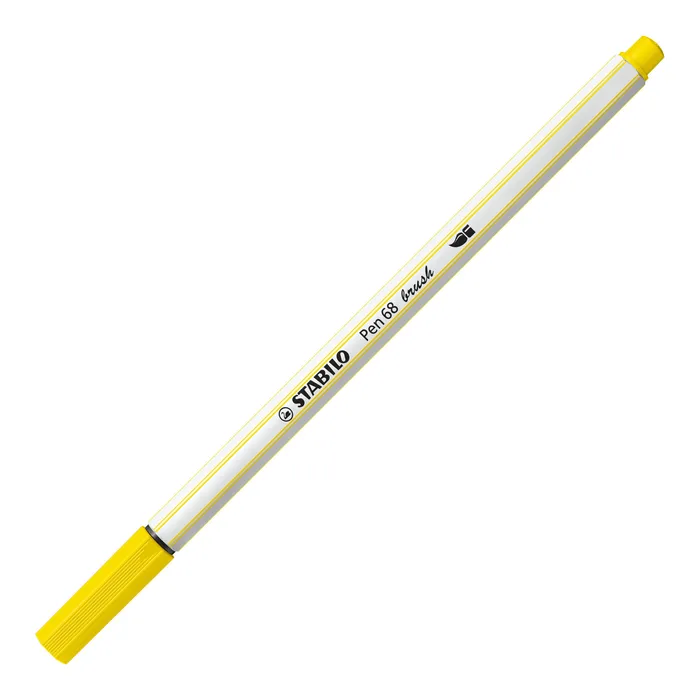Termék főképe Vláknový fix s flexibilním štětcovým hrotem STABILO Pen 68 brush citronová žlutá [1 ks]