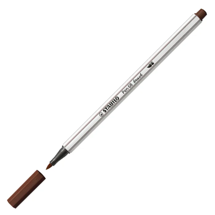 Termék főképe Vláknový fix s flexibilním štětcovým hrotem STABILO Pen 68 brush hnědá [1 ks]