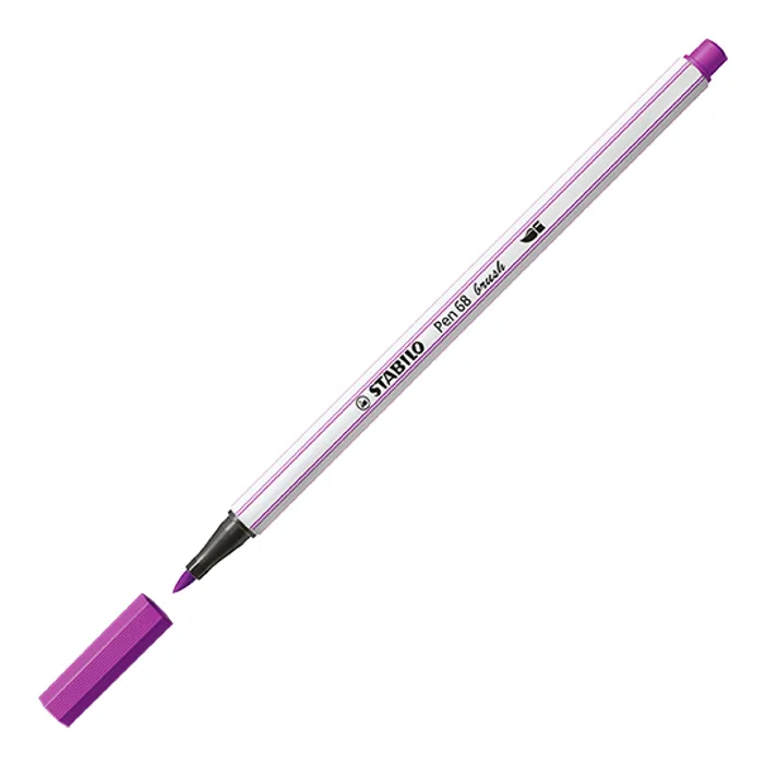 Termék főképe Vláknový fix s flexibilním štětcovým hrotem STABILO Pen 68 brush lila [1 ks]