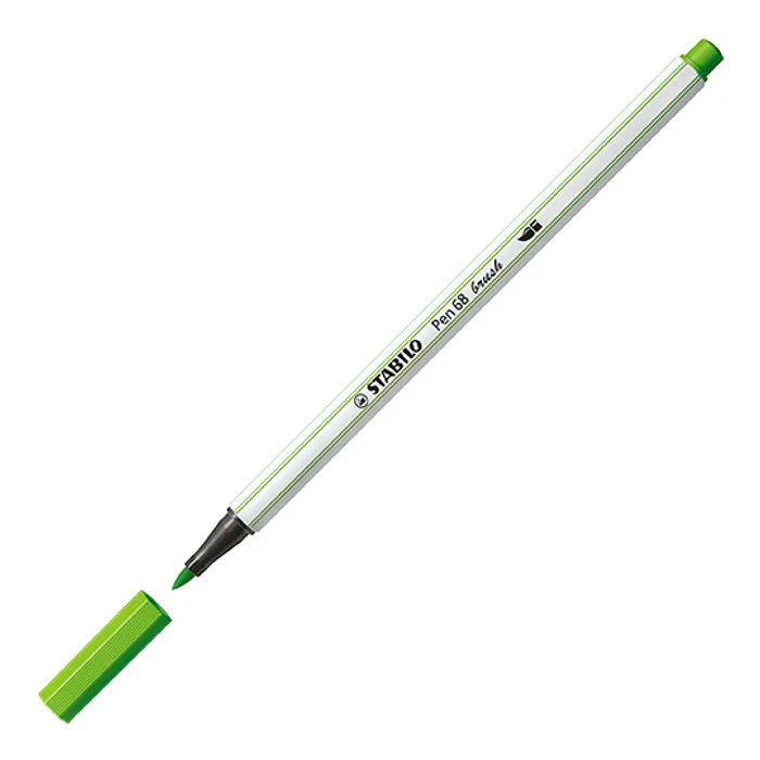 Termék főképe Vláknový fix s flexibilním štětcovým hrotem STABILO Pen 68 brush listová zeleň [1 ks]