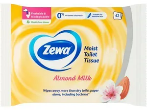 Nedves törlőkendő, 42 db, ZEWA, kókusztej