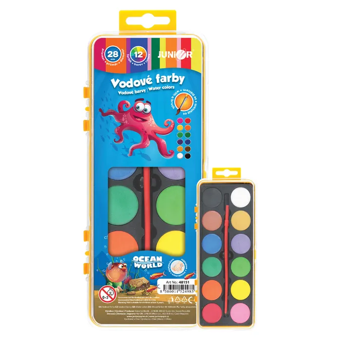 Termék főképe vodové barvy 28mm 12 barev TY-10812