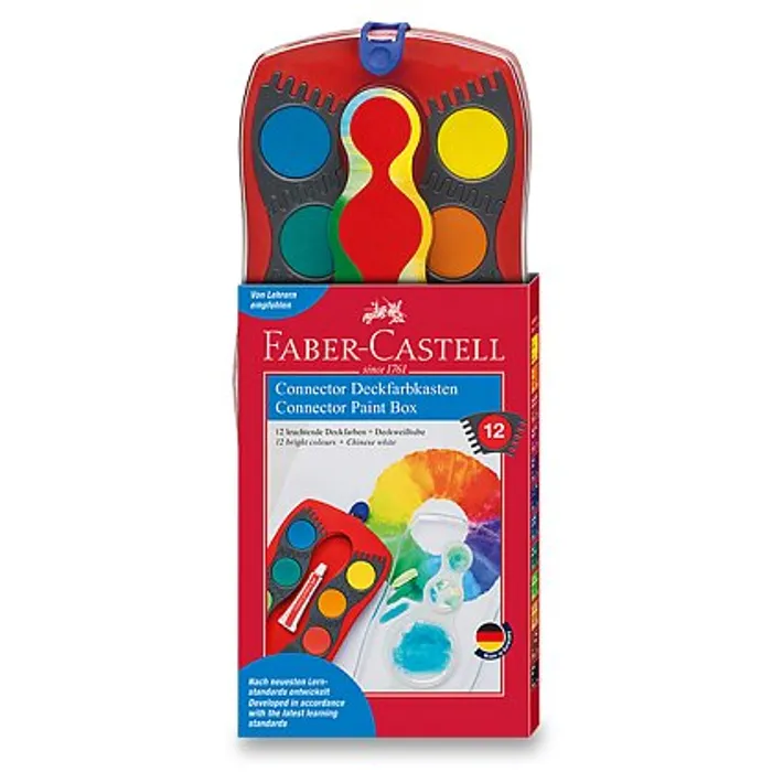 Termék főképe Vodové barvy Faber-Castell Connector 12 barev, průměr 30 mm