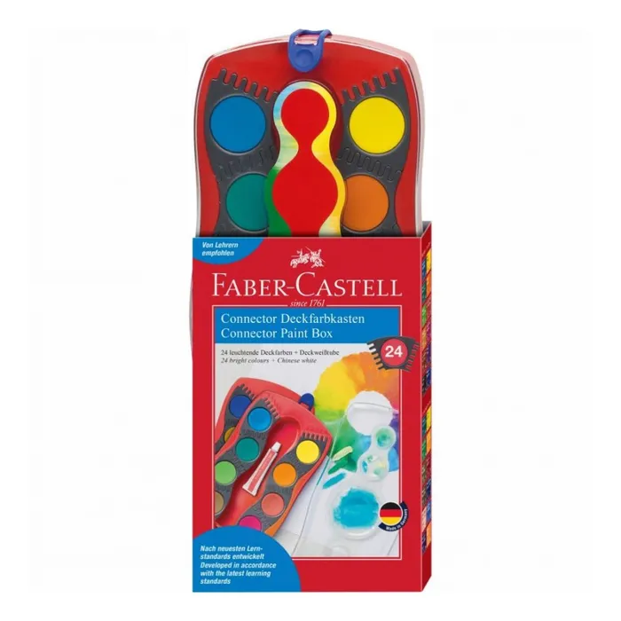 Termék főképe Vodové barvy Faber-Castell Connector 24 barev, průměr 30 mm