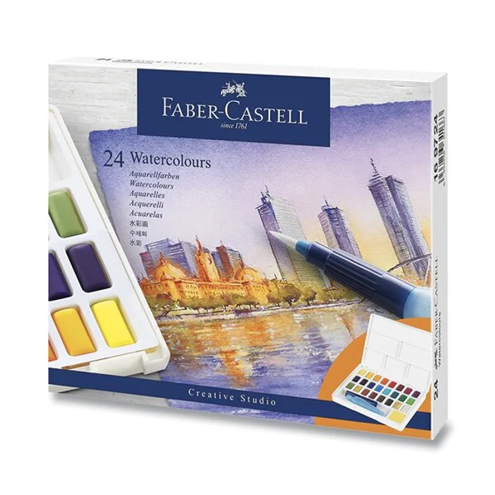 Termék főképe Vodové barvy Faber-Castell s paletkou 24 barev