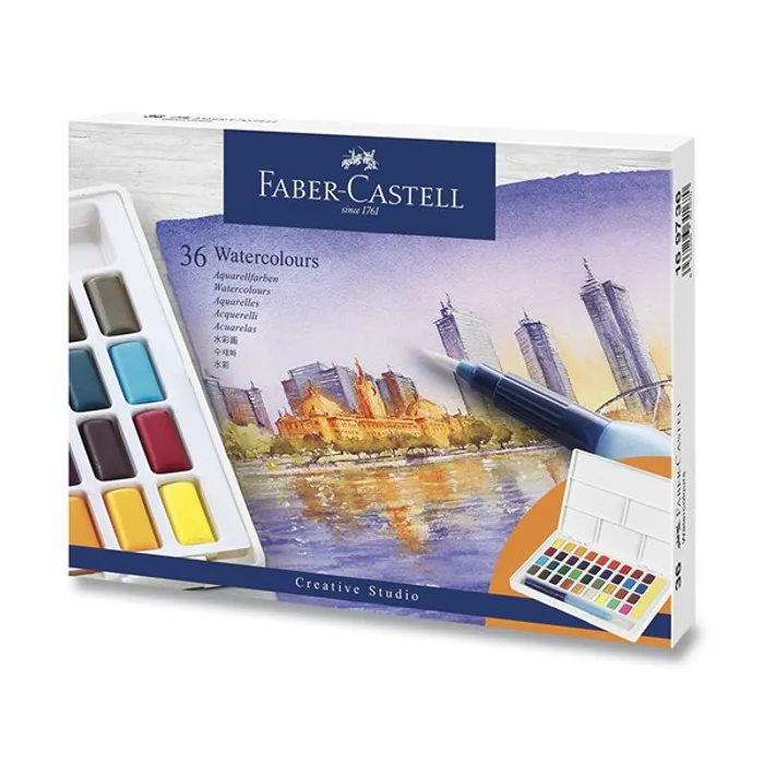 Termék főképe Vodové barvy Faber-Castell s paletkou 36 barev