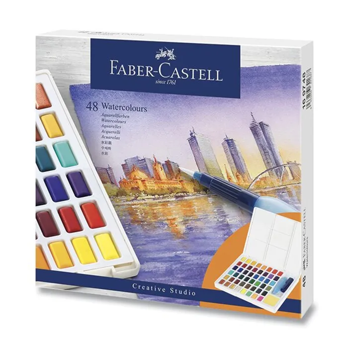 Termék főképe Vodové barvy Faber-Castell s paletkou 48 barev