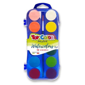 Pasuto Toy Color akvarell tusok - 12 szín, 30 mm