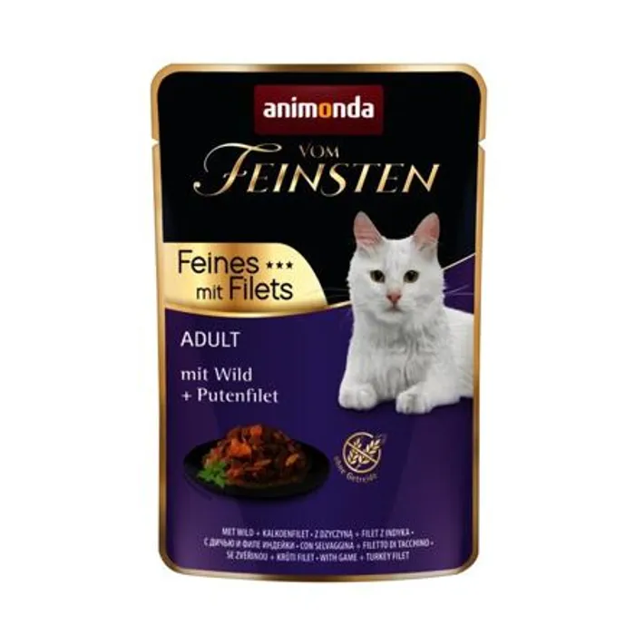 Termék főképe Vom Feinsten Adult FEINES m.Fillets - zvěřina + krůtí filet, kapsička pro kočky 85 g