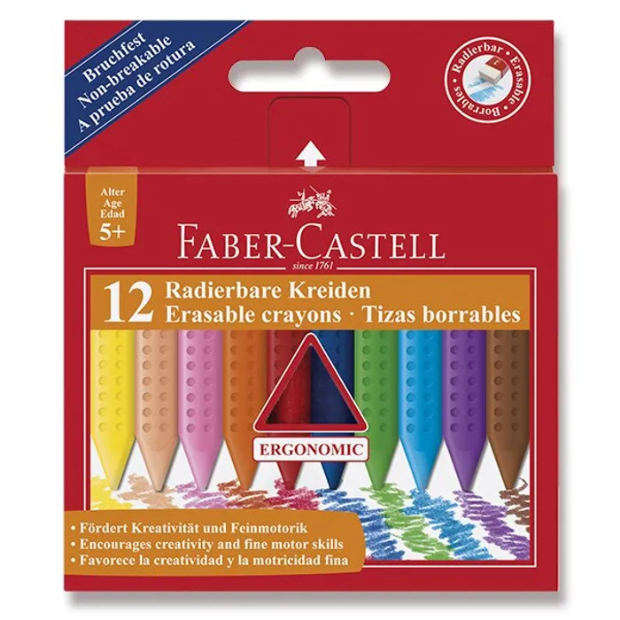 Termék főképe Voskové pastelky Faber-Castell 122520 Plastic Colour 12 barev