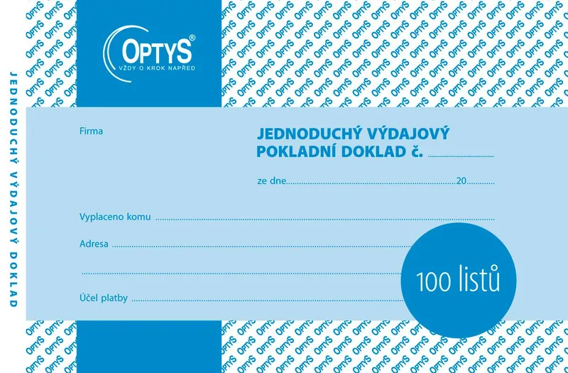 Termék főképe Výdajový doklad A6, jednoduchý, 100 listů 1036