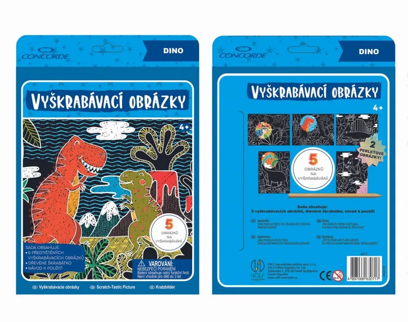 Termék főképe Vyškrabávací obrázky CONCORDE, Dino