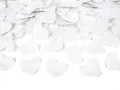 Lövöldözős konfetti szívek fehér 40cm [1 db]