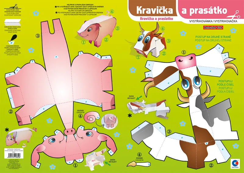 Termék főképe Vystřihovánka - Kravička a prasátko