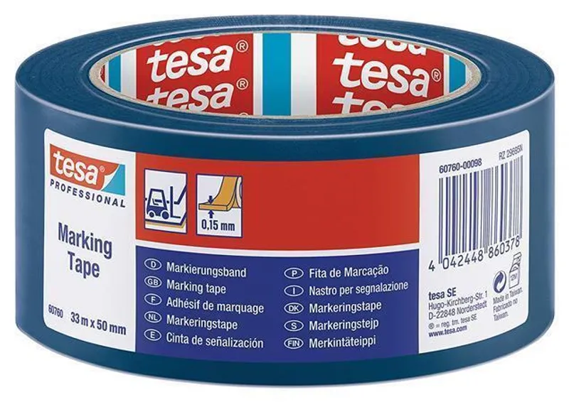 Termék főképe Vyznačovací páska na podlahy "Professional 60760", modrá, 50 mm x 33 m, TESA