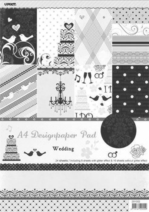 Termék főképe Vzorovaný karton Scrapbooking, A4, svatební motiv