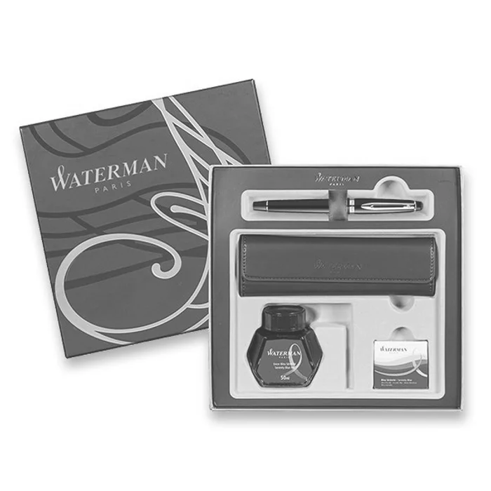 Termék főképe Waterman Expert Black CT plnicí pero, dárková sada s pouzdrem a inkoustem